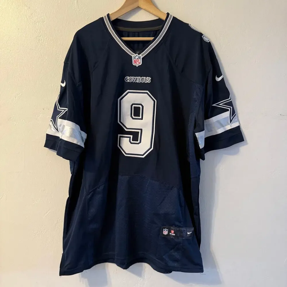 Nike NFL Tony Romo #9 Dallas Cowboys On Field Blue‎ Jersey Size 56 Stitched - Picture 2 of 11